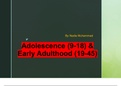 Adolescene & Early Adulthood (Unit 1: Human Lifespan Development)