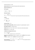 Formula sheet Biostatistics 2nd year pharmacy