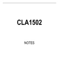 CLA1502 Summarised Study Notes