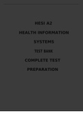 HESI A2 Health Information Systems Test Preparation Test Bank 2021 Update (ALL MODULES INCLUDED)