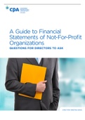A Guide to Financial Statements of Not-For-Profit