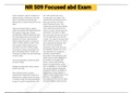NR 509 Focused abd Exam (NR509) 