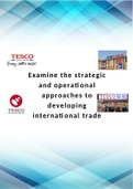 BTEC Business Level 3 - Unit 5 - International Business - Learning Aim E - D* standard - Tesco used for business context - 3rd / Final Report for Unit 5 