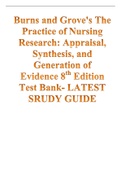 Burns and Groves The Practice of Nursing Research 8th Edition Test Bank