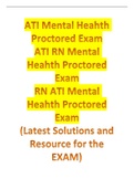 RN ATI Mental Health Proctored Exam 2021