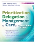 Prioritization, Delegation, & Management of Care for the NCLEX-RN