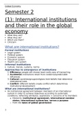 Econ Uni Notes 1st year: Global Economy (History of economics - 1st achieved)