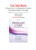 Primary Care: A Collaborative Practice 5th Edition Buttaro Test Bank  : all chapters (chapter 1 - chapter 250) Questions, answers with rationales_ A+ solutions