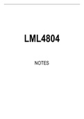 LML4804 Summarised Study Notes
