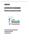 Exam (elaborations) PUB3705 - Public Financial Administration And Management (PUB3705) Oct/Nov 2021 Exam Memo