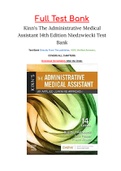 Kinn's The Administrative Medical Assistant 14th Edition Niedzwiecki Test Bank