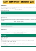 Exam (elaborations) MATH 225N Week 4 Statistics Quiz 