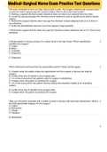 Exam (elaborations) Medical-Surgical Nurse Exam Practice Test Questions 