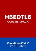 HBEDTL6 - Exam Questions PACK (2013-2021)