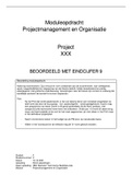 Moduleopdracht Projectmanagement en Organisatie NCOI - Reflectieverslag - 2021 -  cijfer 9