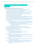 NSG 310 FINAL EXAM 1 QUESTIONS AND ANSWERS.