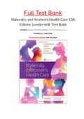 Maternity and Womens Health Care 12th Edition Lowdermilk Test Bank ISBN:  9780323556293