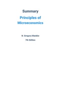 Summary Principles of Microeconomics Gregory Mankiw 7th Edition| All Chapters |2021|Complete Test bank|
