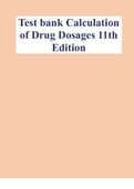 test bank Calculation of Drug Dosages 11th Edition.