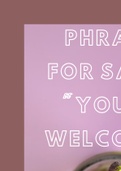 Useful Phrases for Saying "You're Welcome" ~ Top Phrases ~ Free PDF KS2 / KS3 / KS4