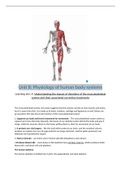 Unit 8: Physiology of human body systems, Learning aim A
