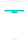HESI STUDY PHYSIOLOGICAL HEALTH PROBLEMS.