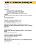 Exam (elaborations) NURS 101 Nclex-Exam Practice p164 