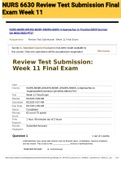 Exam (elaborations) NURS 6512N Review Test Submission Final Exam Week  