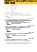 Exam (elaborations) NURS 6521N Advanced Pharmacology.FINAL_EXAM 
