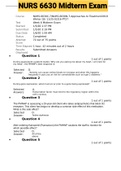 Exam (elaborations) NURS 6630 Midterm Exam 