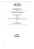 GCE-Government and Politics-521-Summer2019-AS 1, The Government and Politics of Northern Ireland -MS | 2022 latest update 