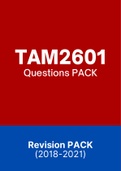 TAM2601 - Exam Prep. Questions (2018-2021)