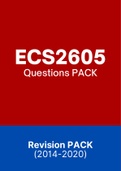 ECS2605 - Exam Questions PACK (2014-2020)