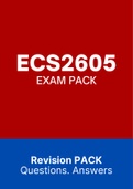 ECS2605 (ExamQuestions and ExamPACK Answers)