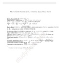 CSE 575 Midterm Exam Cheat Sheet (2 pages)