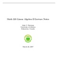 Linear Algebra II Lecture Notes