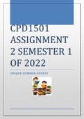 CPD1501 ASSIGNMENT 2 SEMESTER 1 OF 2022 [849913]