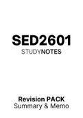 SED2601 (Notes, ExamPACK, QuestionPACK, Tut201 Letters)