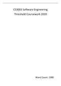 Brunel - Computer Science - CS3003 Software Engineering Coursework/Labs/Seminars/Notes