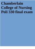Chamberlain College of Nursing Poli 330 final exam