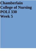 Chamberlain College of Nursing POLI 330 Week 5