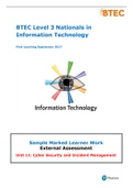 BTEC Information Technology Cyber security Assignment Learning aim A 