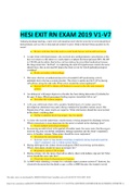 HESI EXIT RN EXAM 2019 V1-V7 - 160 TOTAL QUESTIONS & ANSWERS FOR EACH VERSION AUTHENTIC, A+ GUIDE