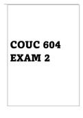 COUC 604 EXAM 2