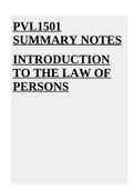 PVL1501 - Law Of Persons_Summary_notes.