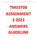 TMS3708 ASSIGNMENT 3 ANSWER GUIDELINES 2022