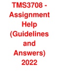 TMS3708 ALL ASSIGNMENTS ANSWERS AND GUIDELINES 2022