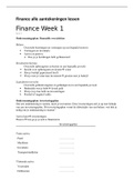 Finance (bedrijfseconomie) aantekeningen Jaar 1 (+oefeningen met antwoorden) 