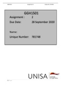 GGH1501 Assignment 2 2020