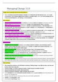 A-level business A* Revision notes for AQA  3.10 Managing strategic change